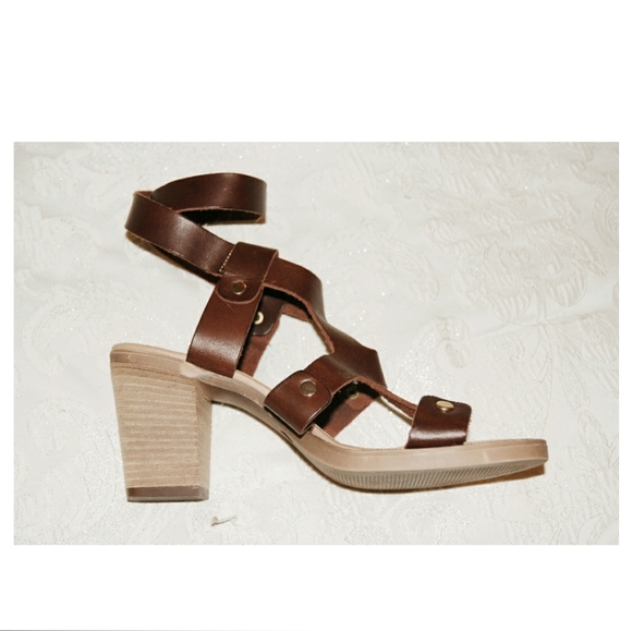 Barbara Barbieri tan brown heeled sandals - Picture 1 of 8